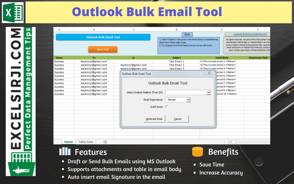 outlook bulk email
