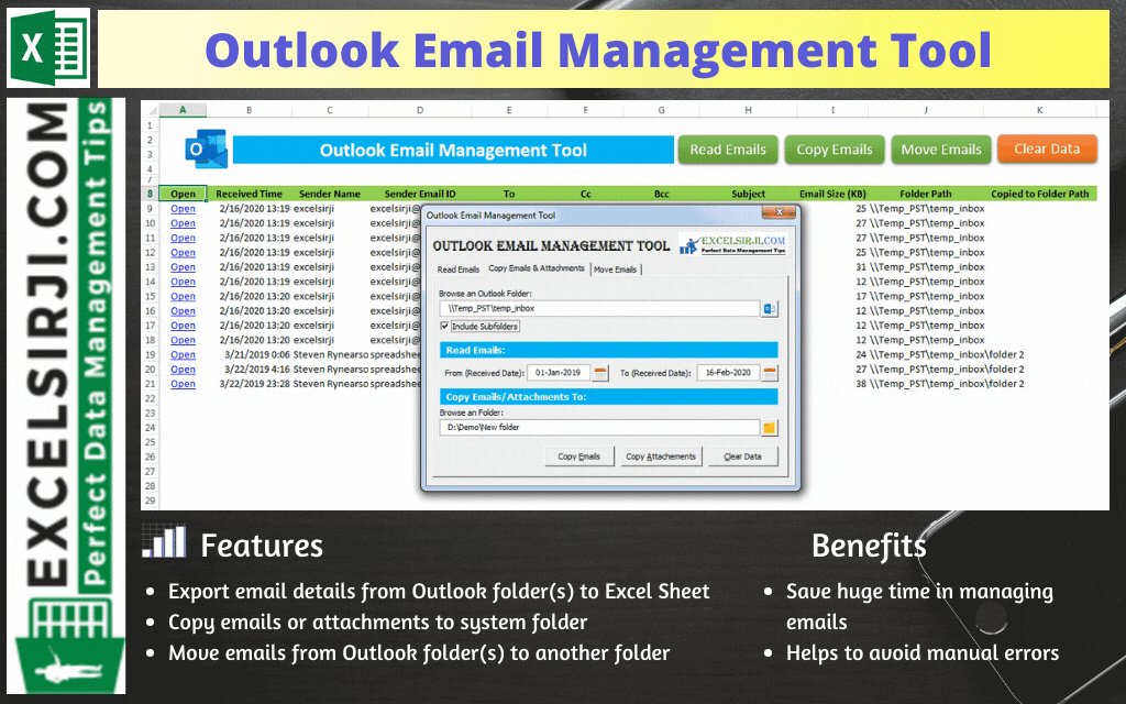 Outlook Email Management Tool