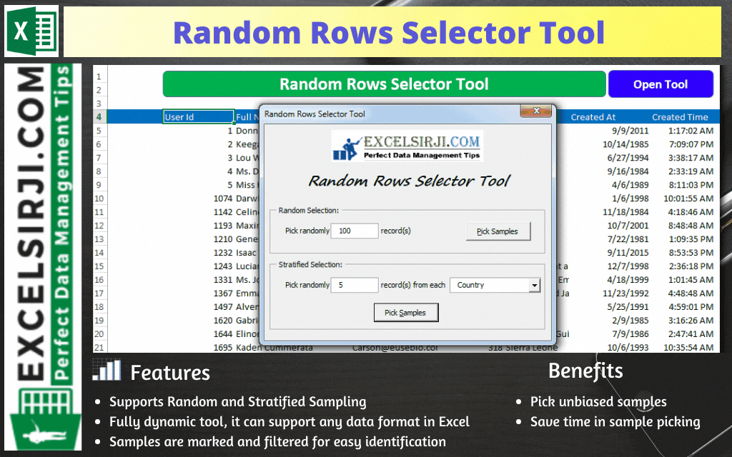 Random Rows Selector Tool 1